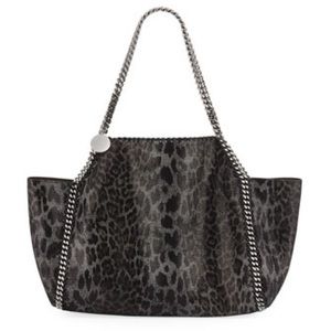 Stella McCartney Falabella Small Metallic Leopard Reversible Tote Bag